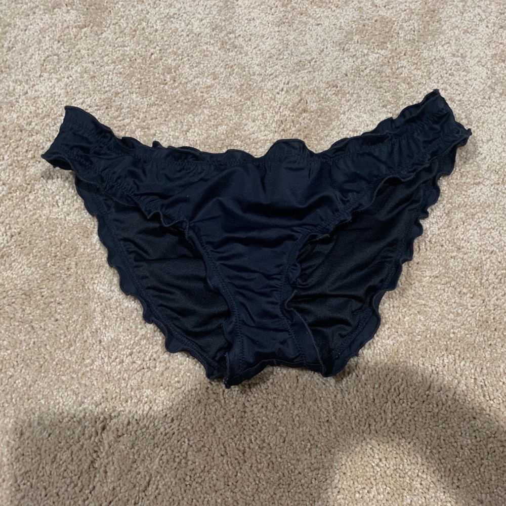 Victoria’s Secret black ruffle bikini bottoms